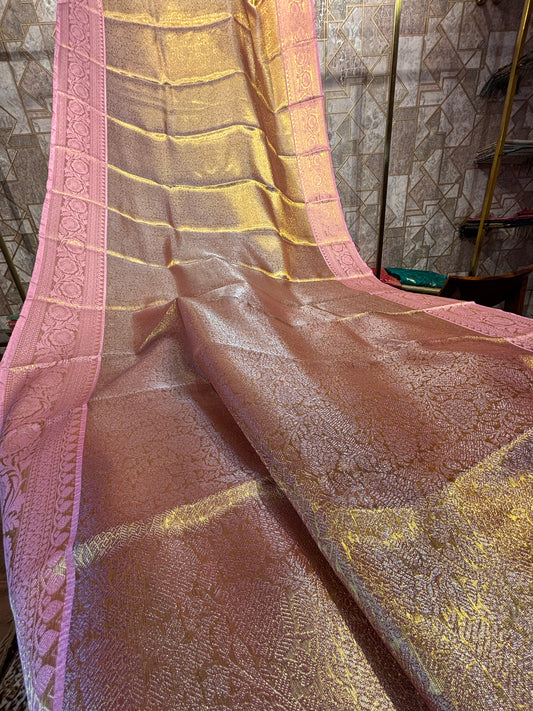 BANARASI PINK TANCHUI SILK SAREE