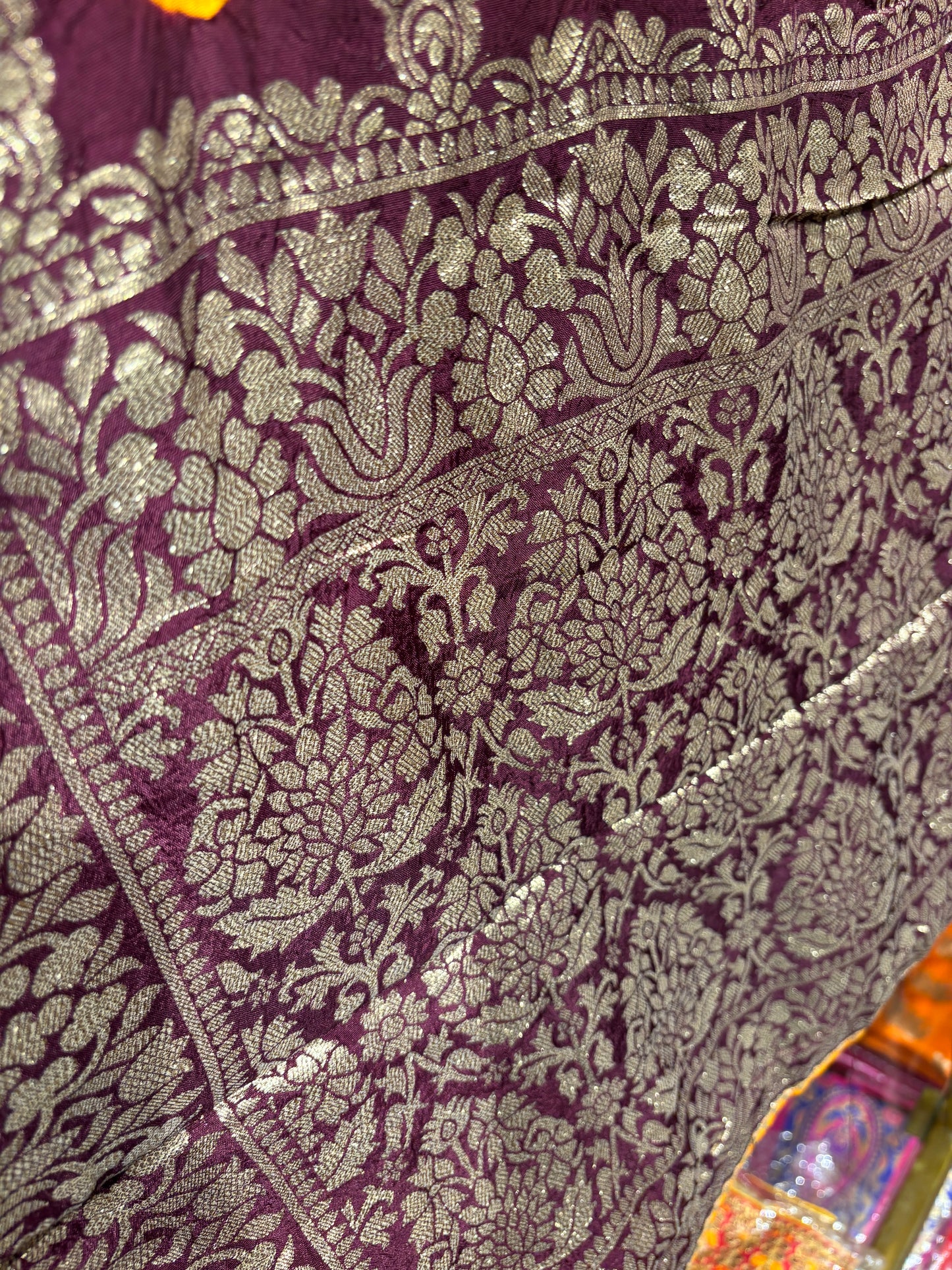 STUNNING MAROON GHARCHOLA SAREE