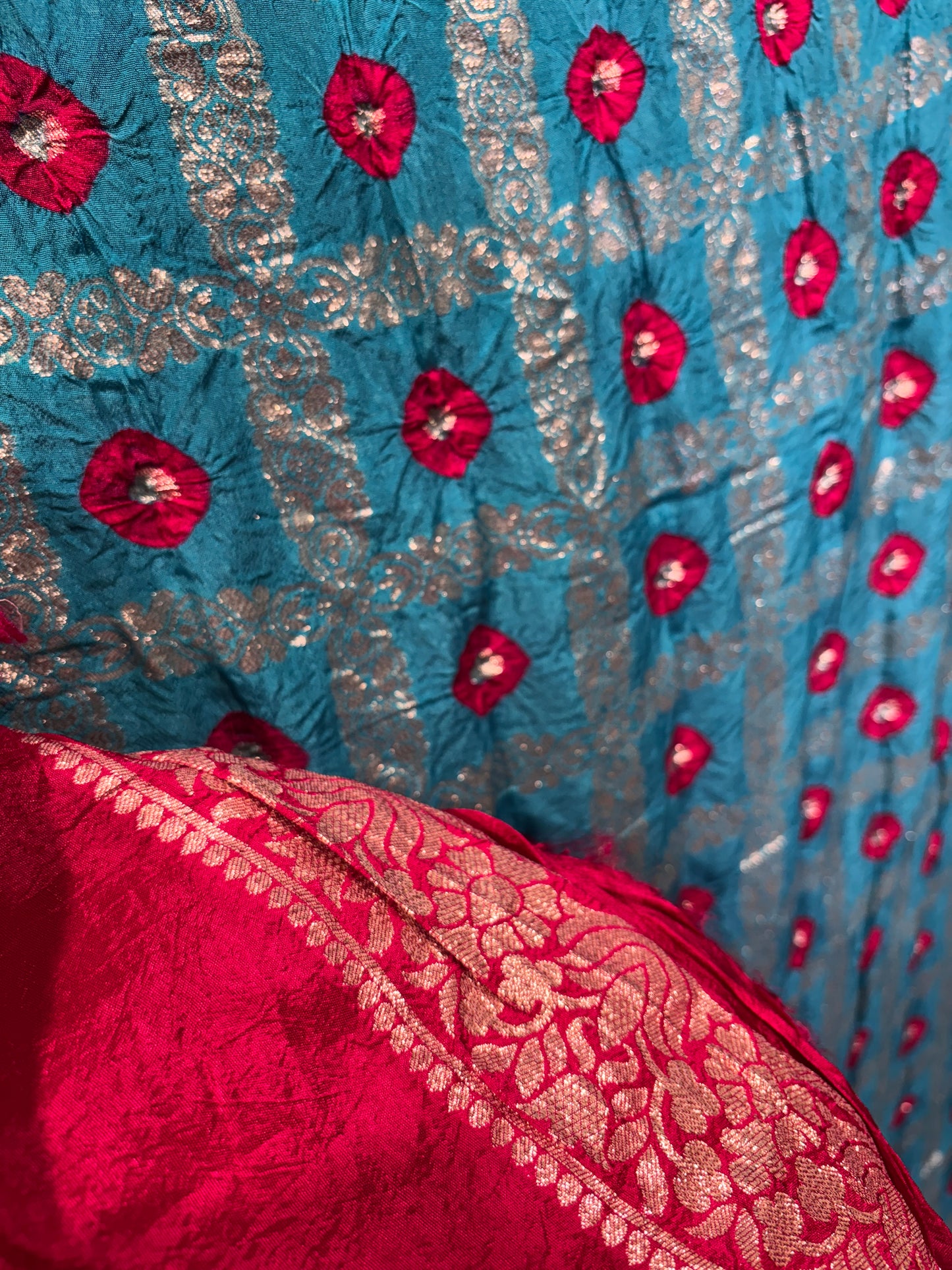 STUNNING BLUE GHARCHOLA SAREE