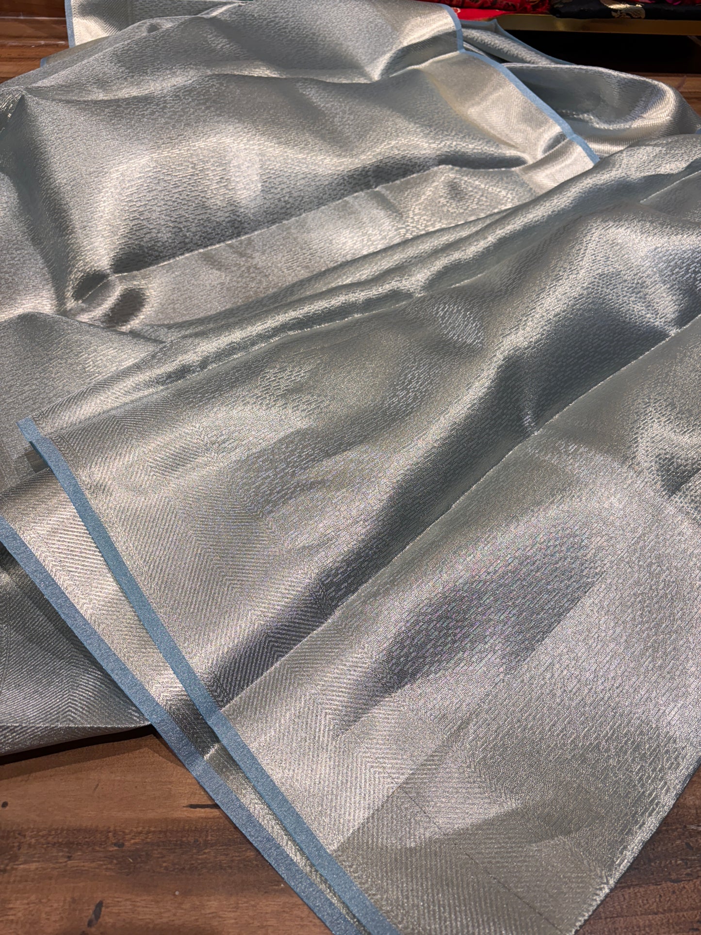BLUE BANARASI TISSUE SAREE – ELEGANCE WITH A CONTEMPORARY HUE