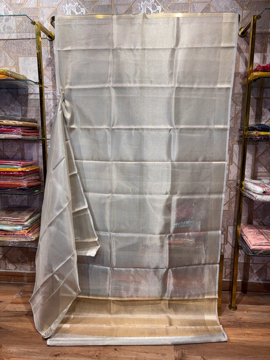 GOLDEN BANARASI TISSUE SAREE – TIMELESS FESTIVE ELEGANCE