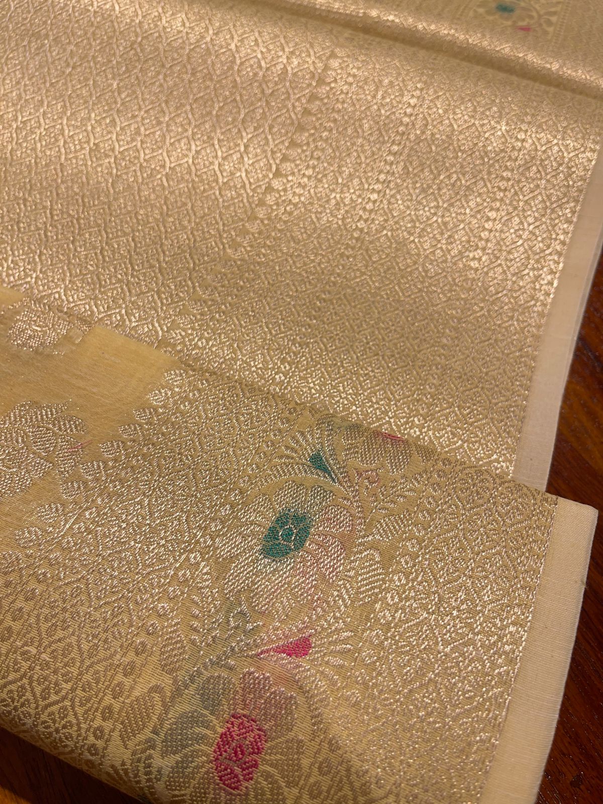 PASTEL YELLOW BANARASI CHANDERI SILK SAREE