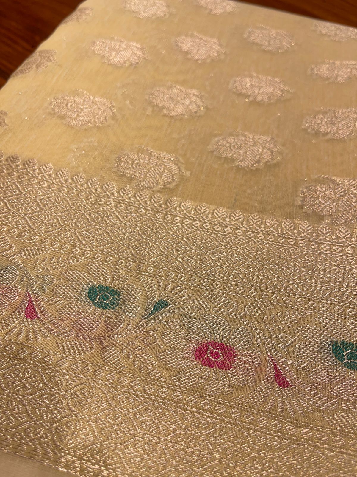 PASTEL YELLOW BANARASI CHANDERI SILK SAREE