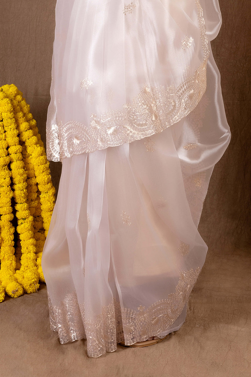 Rooprekha Tissue — Fancy Tissue Saree Embroidered