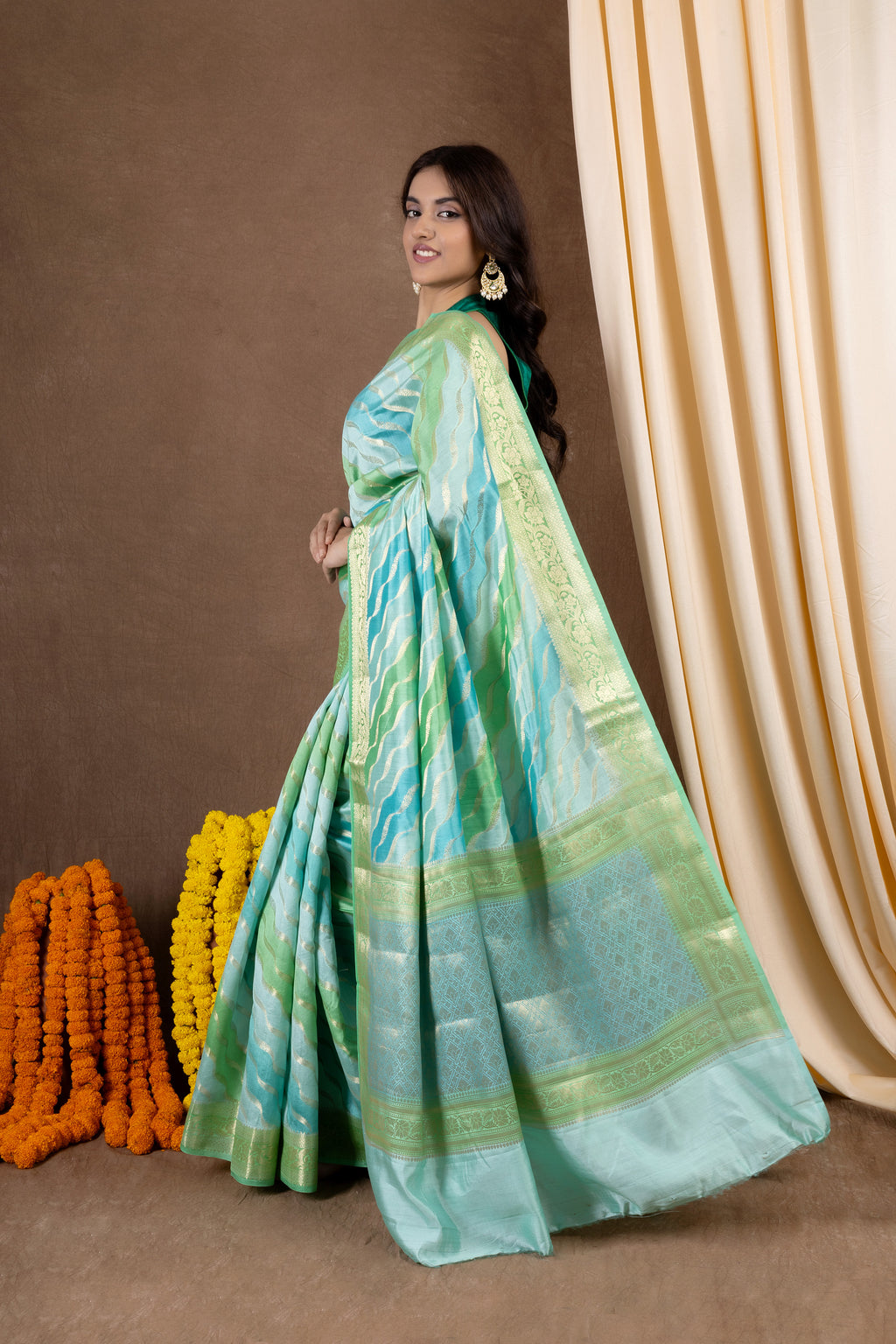 Rangkhat Roop — Silk Chiniya Rangkhat Saree