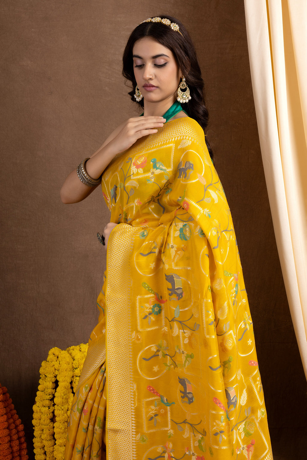 Meenakshi Georgette — Fancy Georgette Meena Jaal Saree