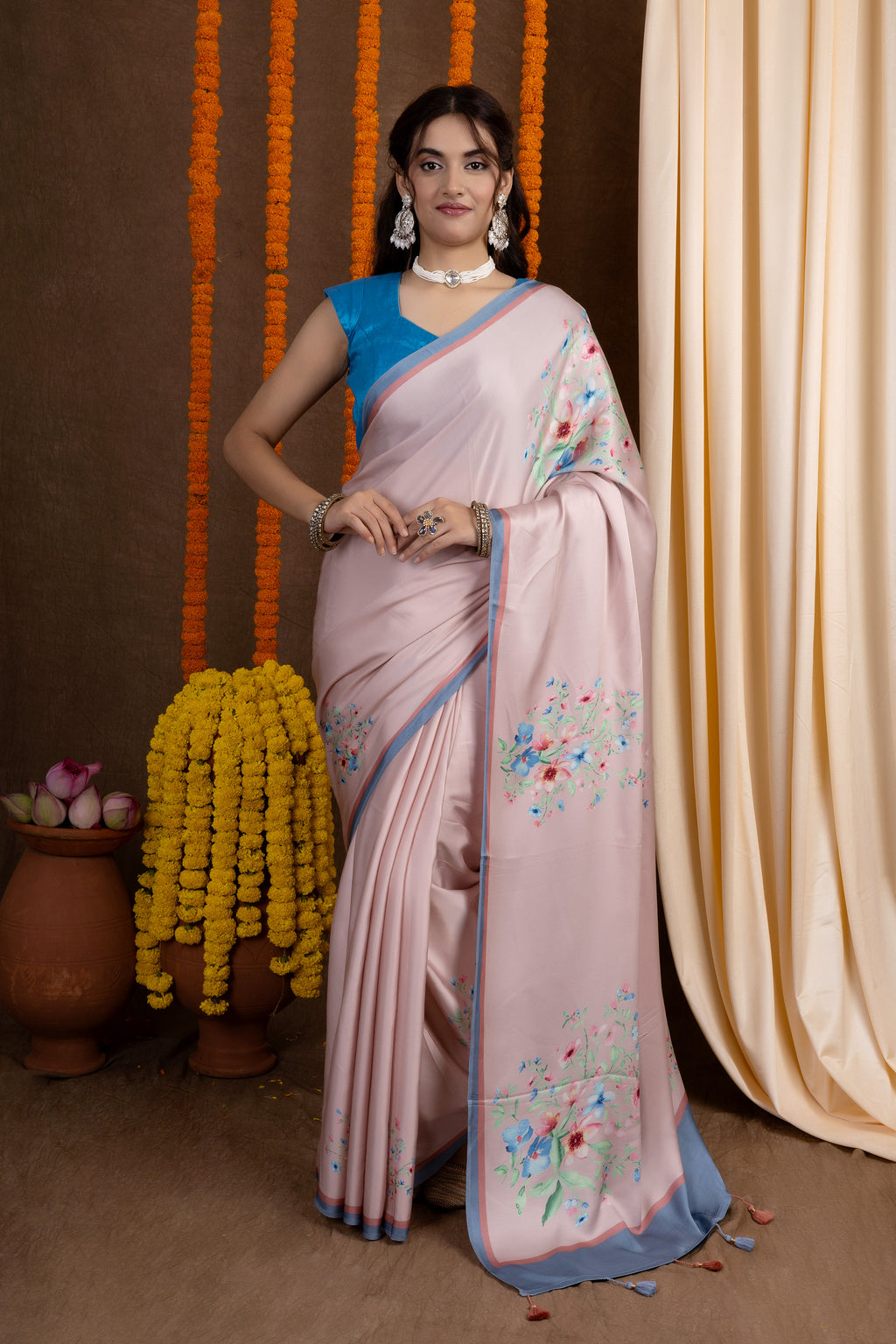 Satin Roopini — Silk Satin Printed Saree