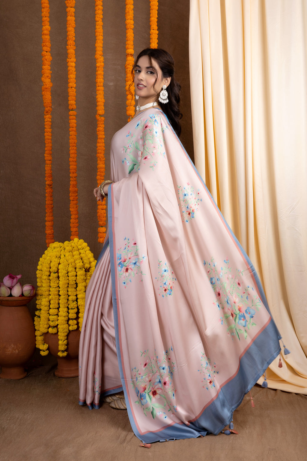 Satin Roopini — Silk Satin Printed Saree