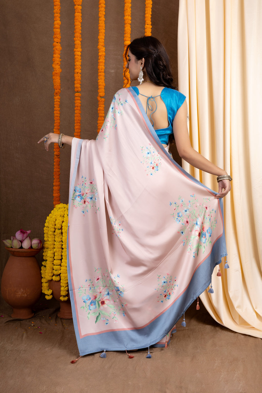 Satin Roopini — Silk Satin Printed Saree