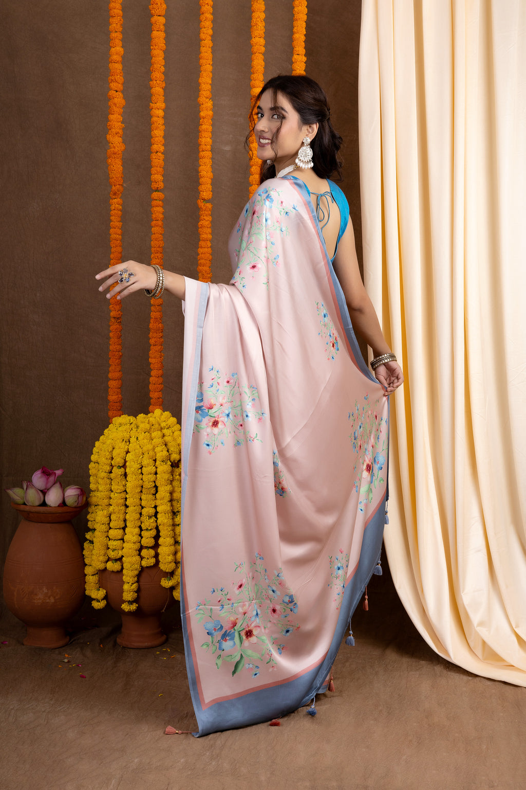 Satin Roopini — Silk Satin Printed Saree