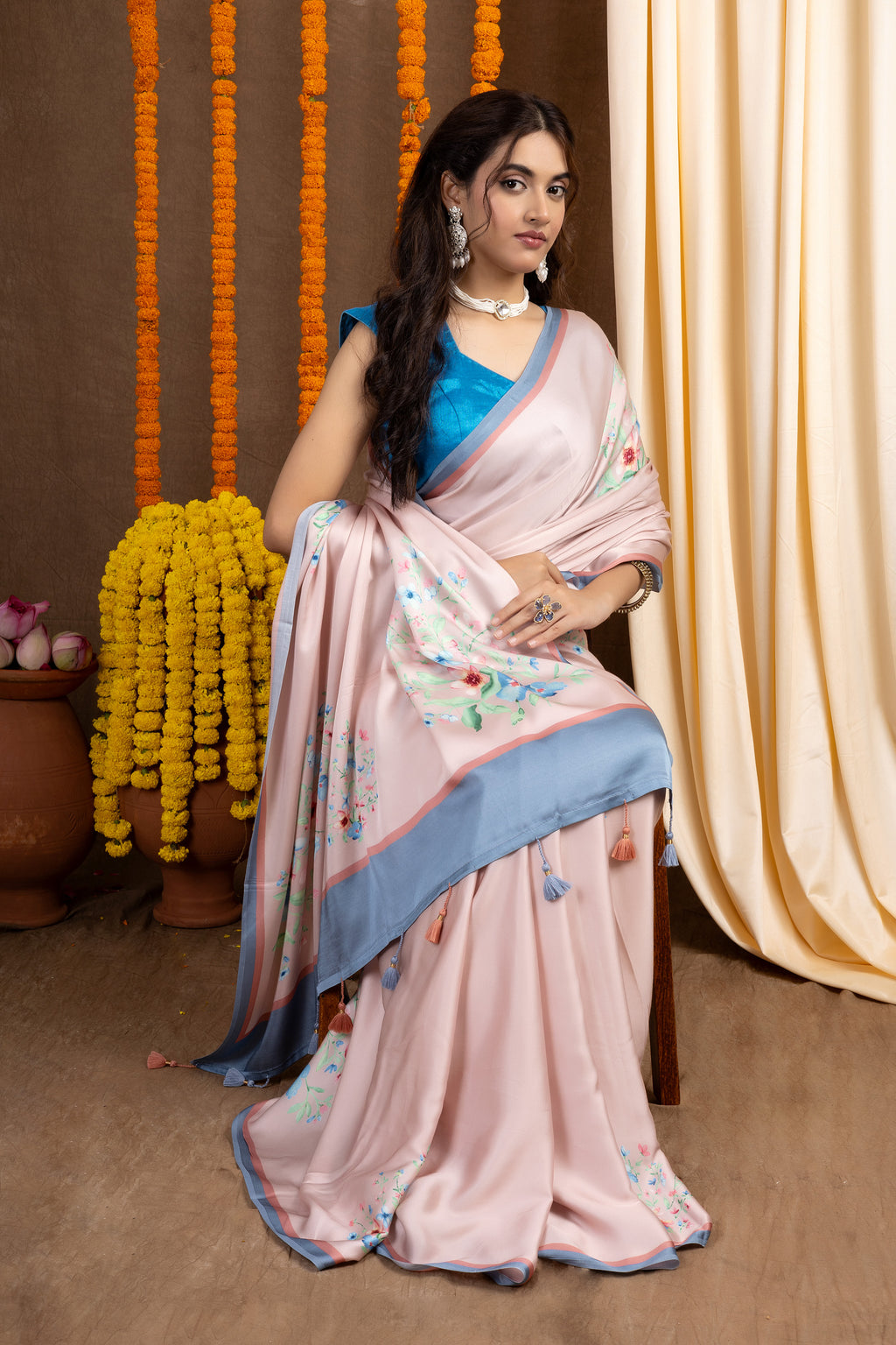 Satin Roopini — Silk Satin Printed Saree