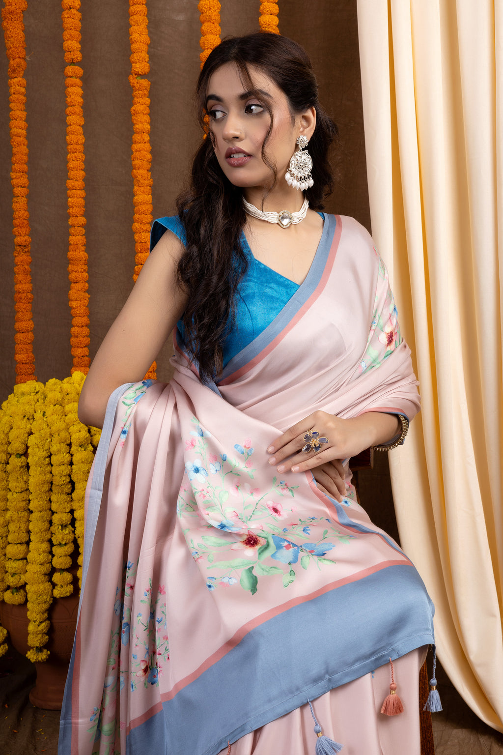 Satin Roopini — Silk Satin Printed Saree