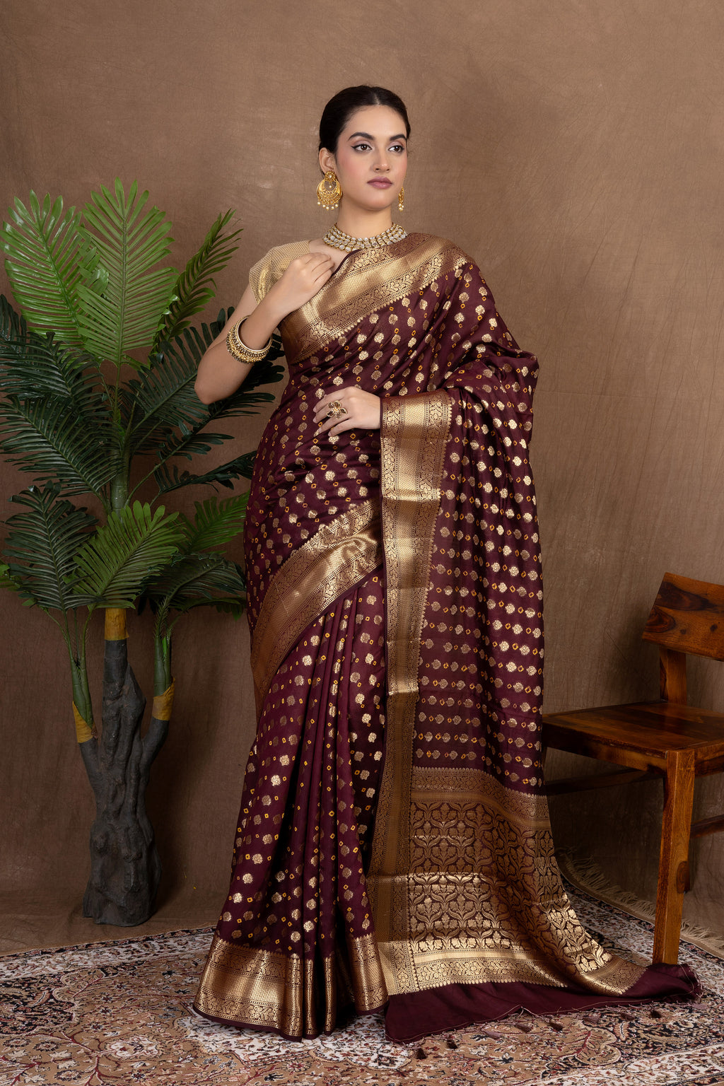 Bandhani Roop — Silk Chiniya Bandhani Saree