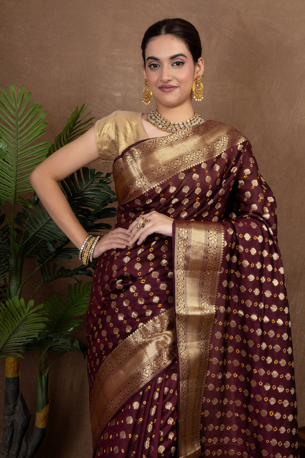 Bandhani Roop — Silk Chiniya Bandhani Saree