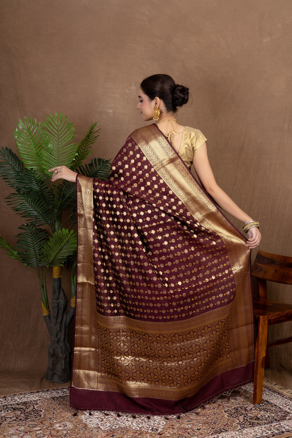 Bandhani Roop — Silk Chiniya Bandhani Saree