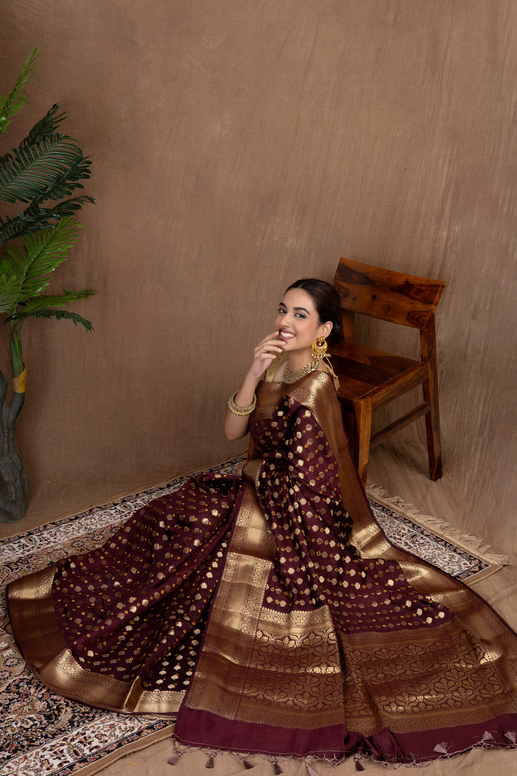 Bandhani Roop — Silk Chiniya Bandhani Saree