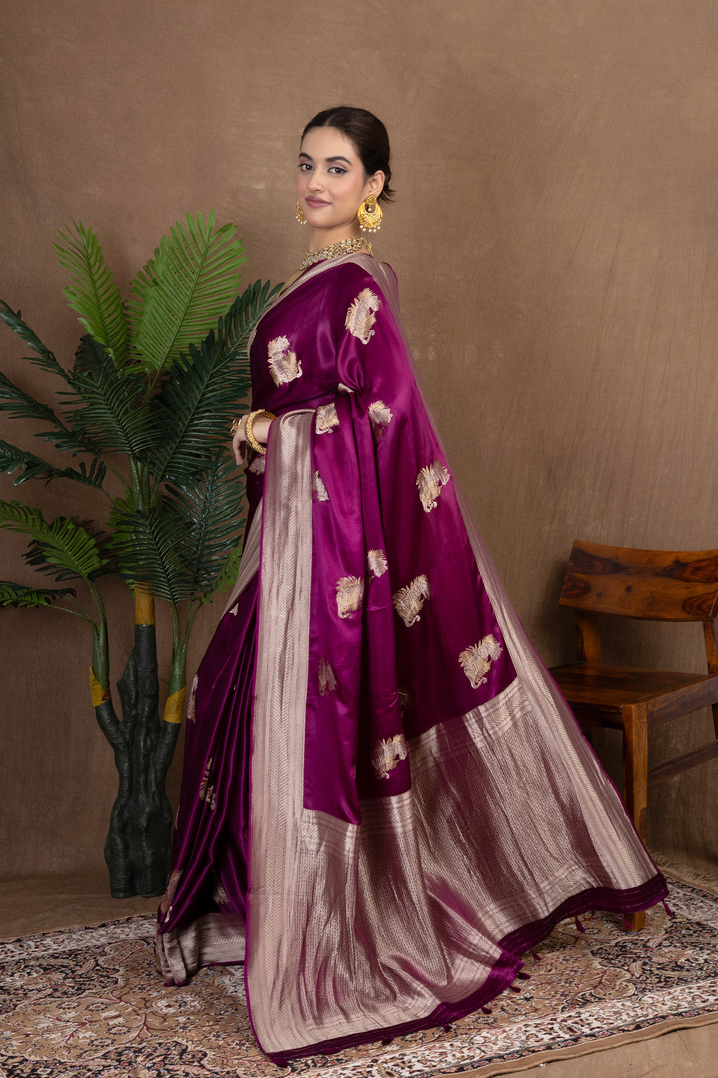 Sona Roopa Crepe — Fancy Crepe Sona Roopa Butti Saree