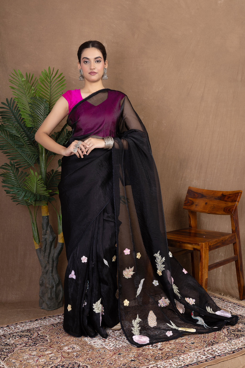 Nayantara Tissue — Fancy Glass Tissue Saree