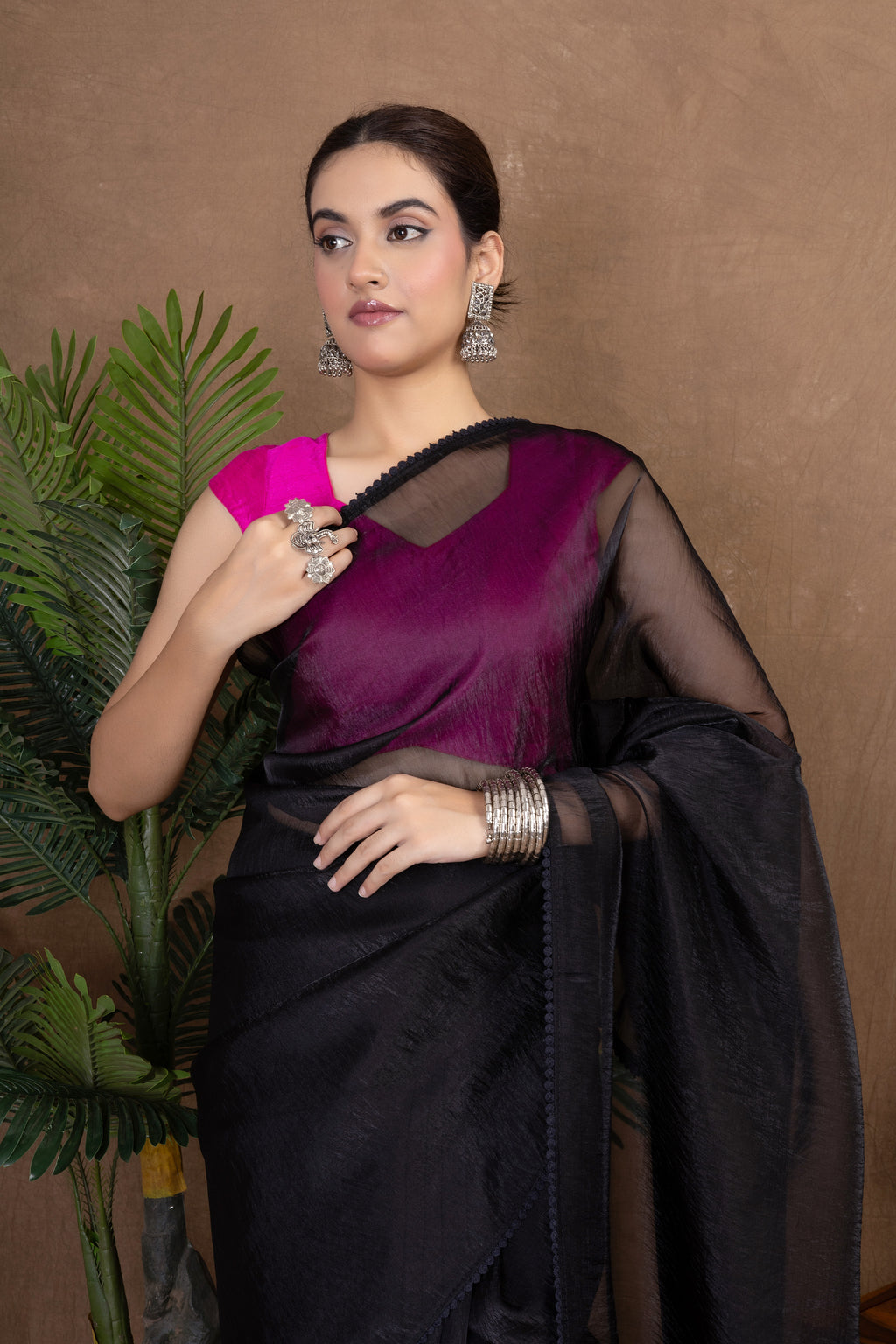 Nayantara Tissue — Fancy Glass Tissue Saree