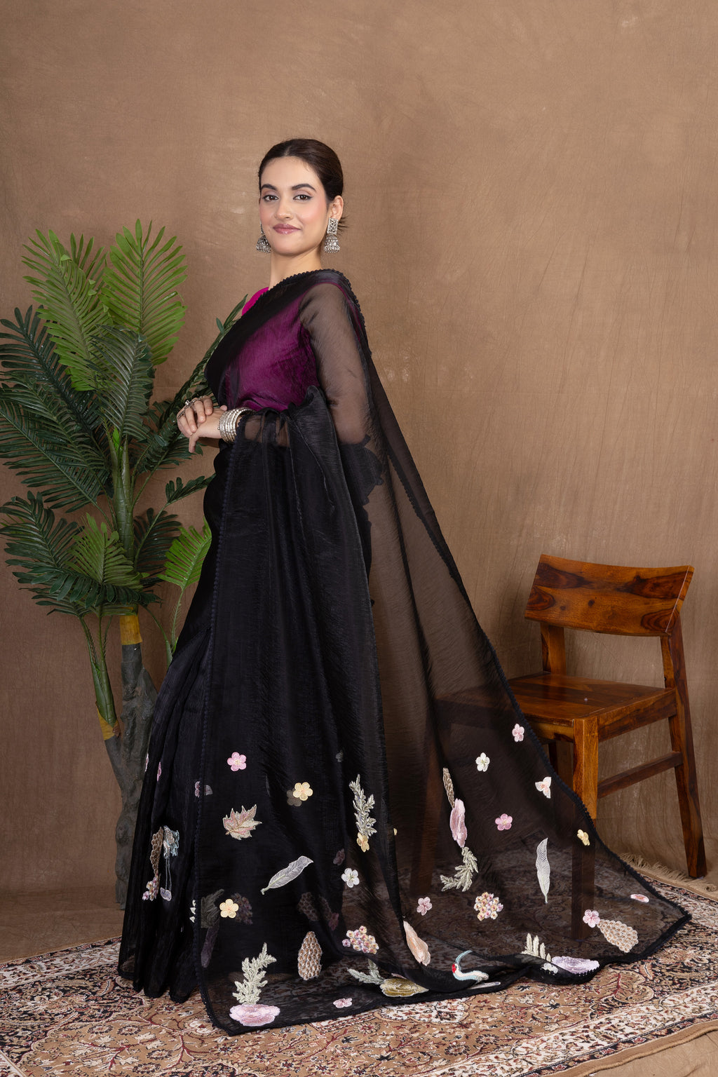 Nayantara Tissue — Fancy Glass Tissue Saree