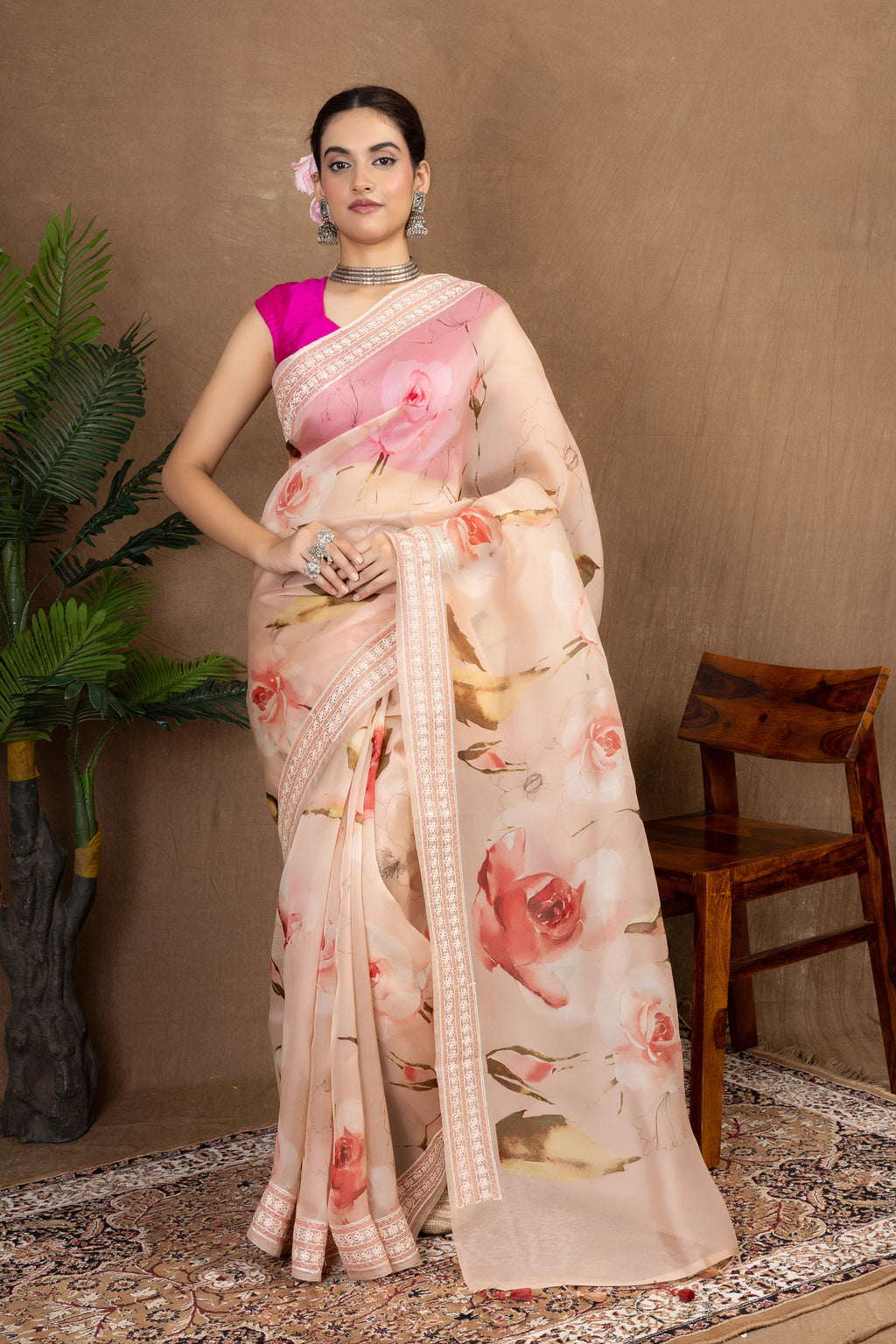 Pushpika Organza — Silk Organza Embroidery Saree