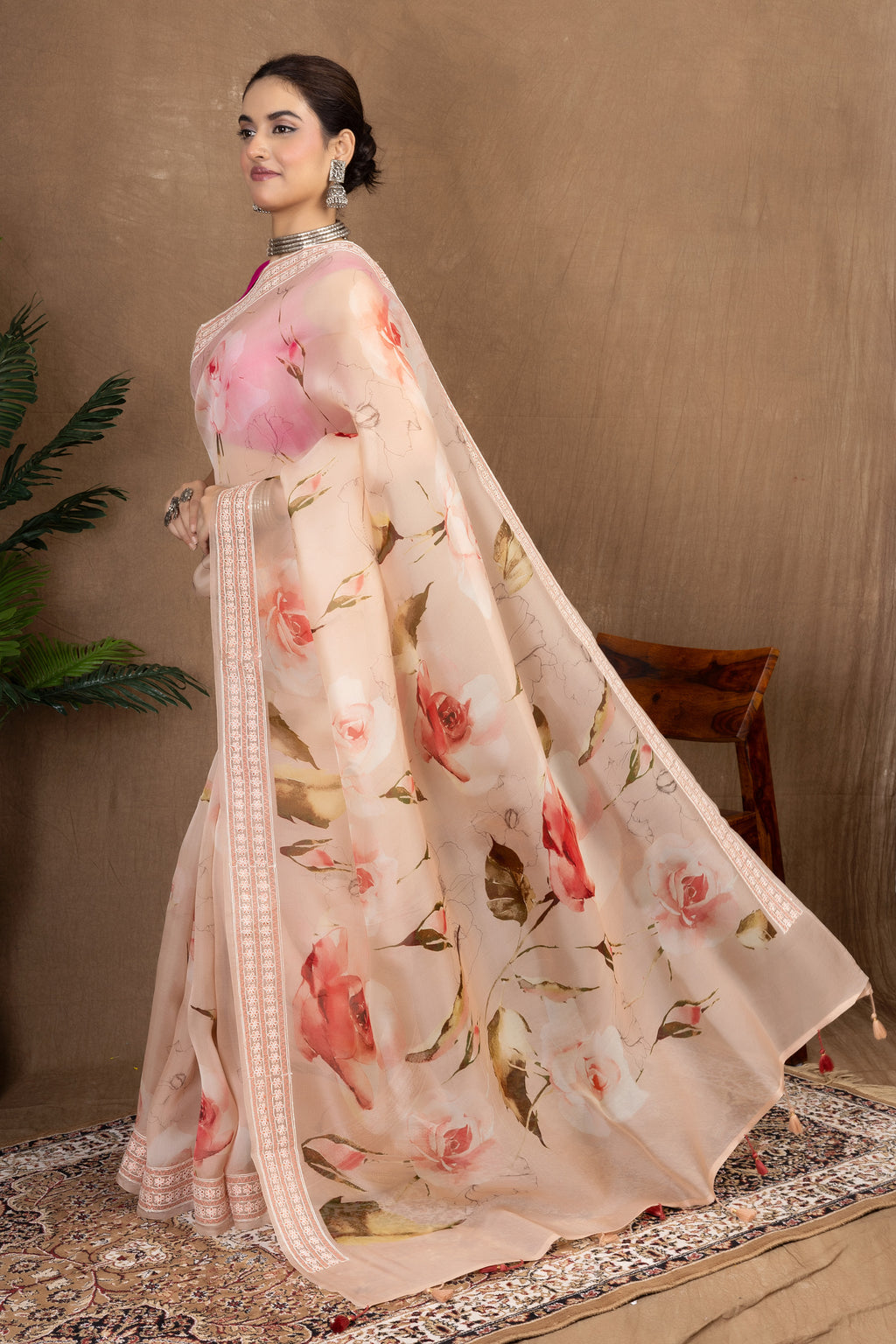 Pushpika Organza — Silk Organza Embroidery Saree