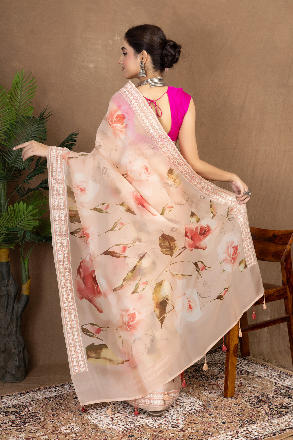 Pushpika Organza — Silk Organza Embroidery Saree