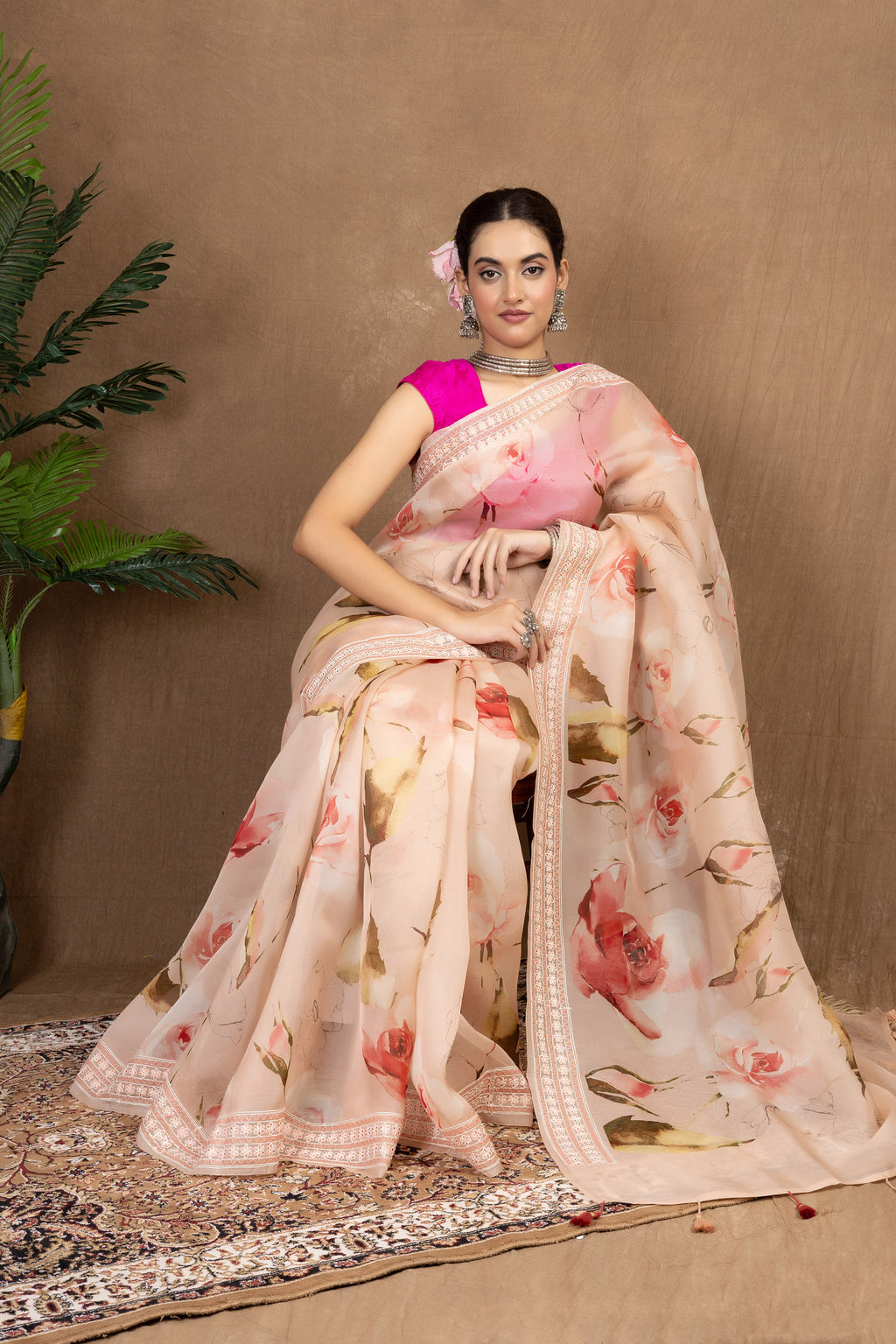 Pushpika Organza — Silk Organza Embroidery Saree