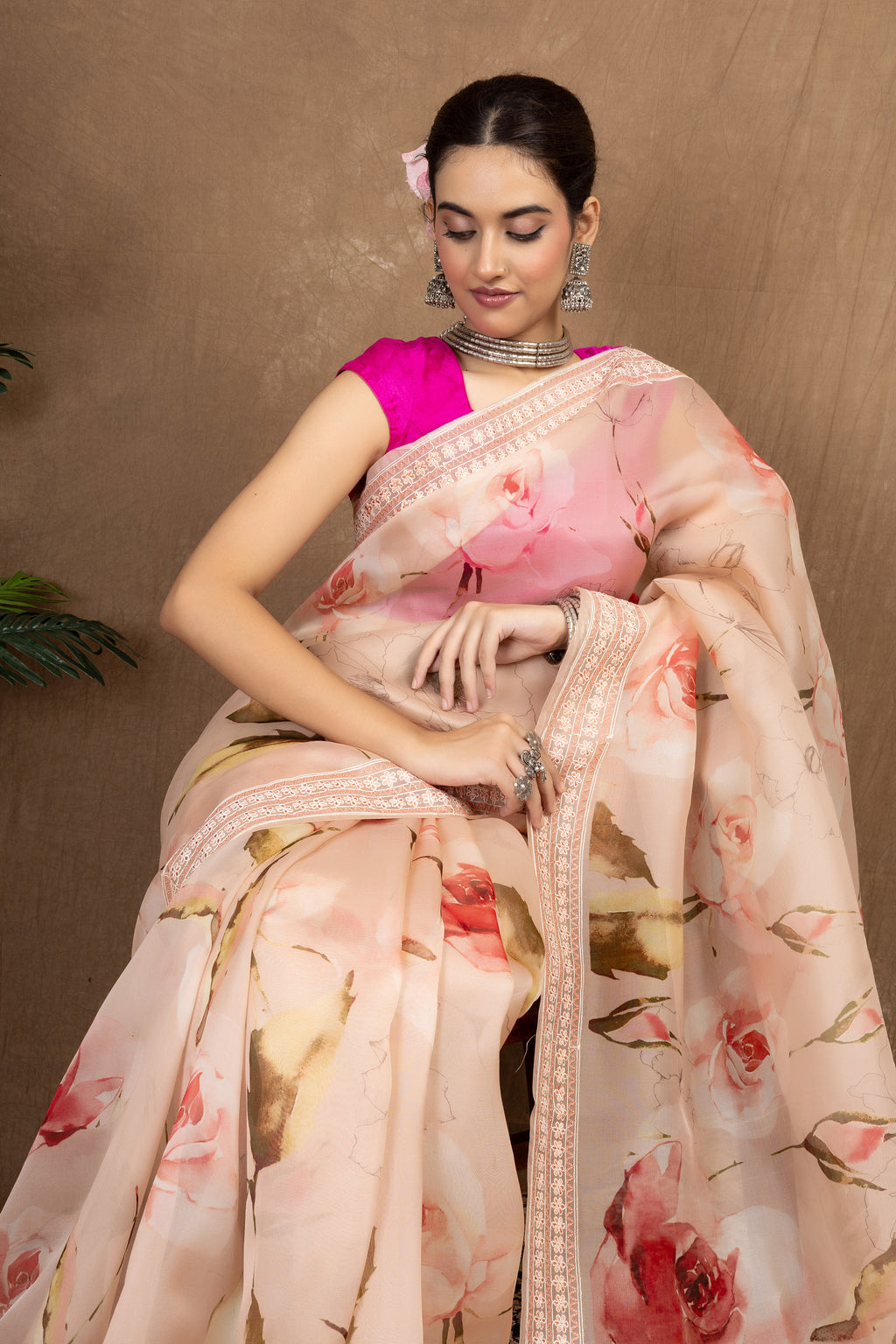 Pushpika Organza — Silk Organza Embroidery Saree