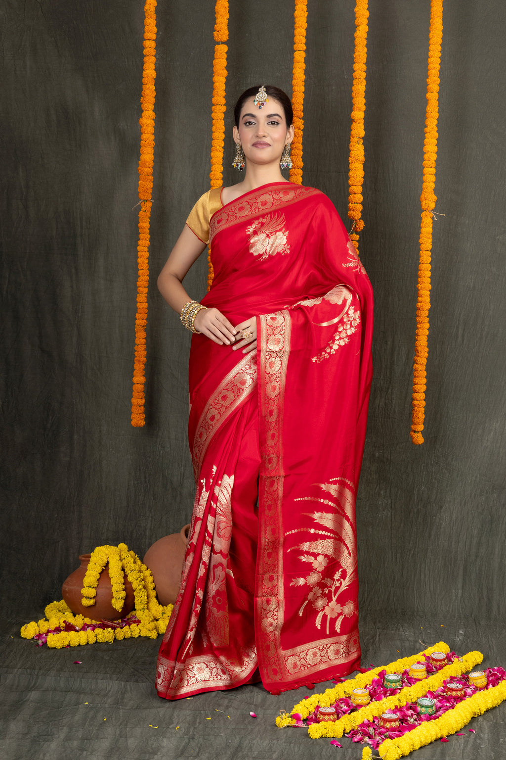 Sugandha Crepe — Fancy Crepe Butti Saree