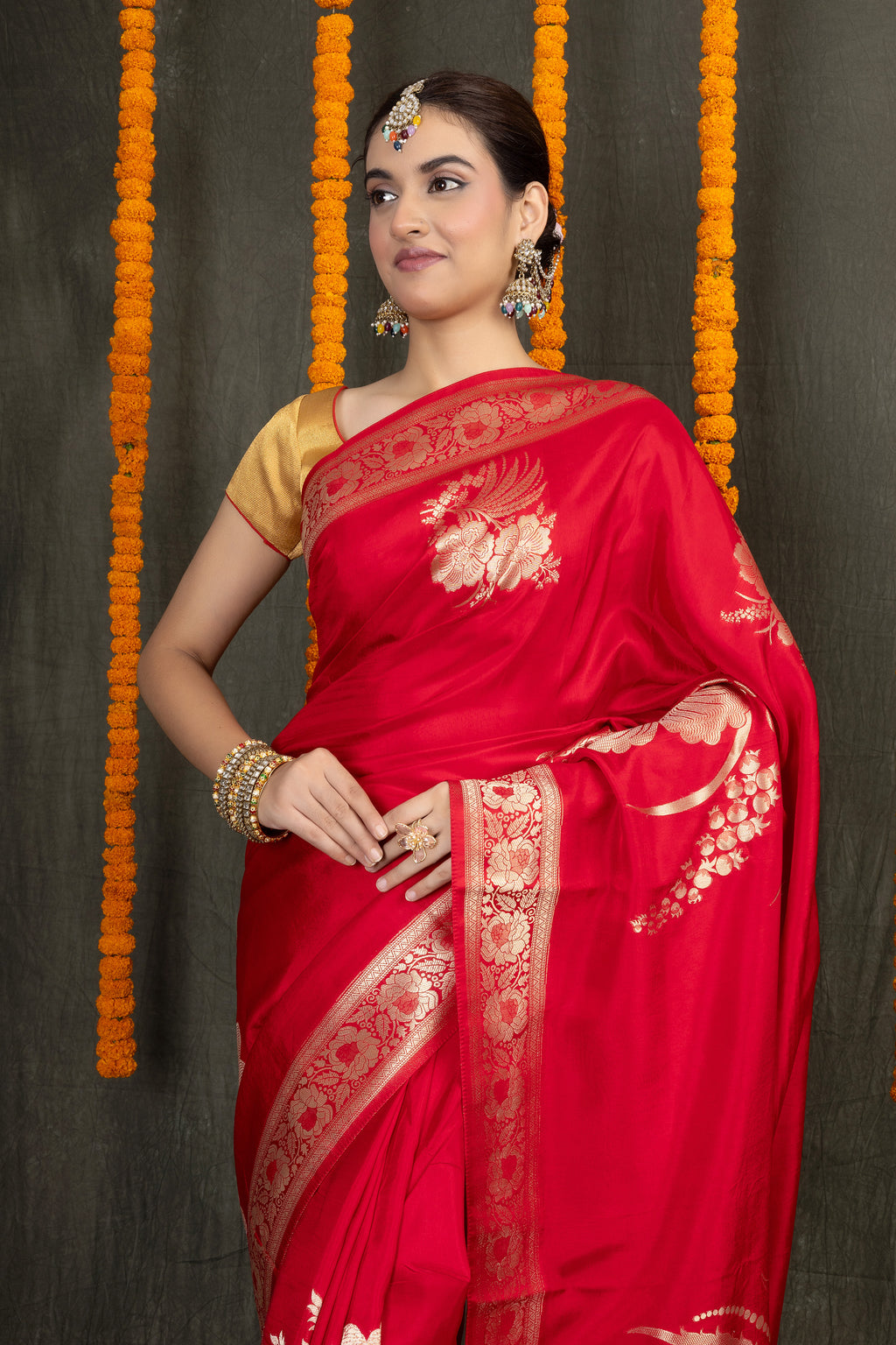 Sugandha Crepe — Fancy Crepe Butti Saree