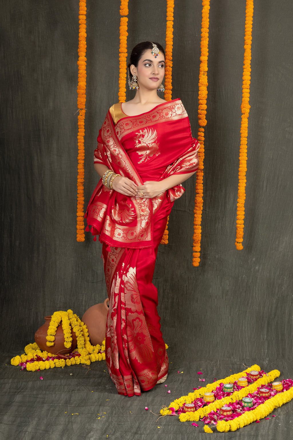 Sugandha Crepe — Fancy Crepe Butti Saree