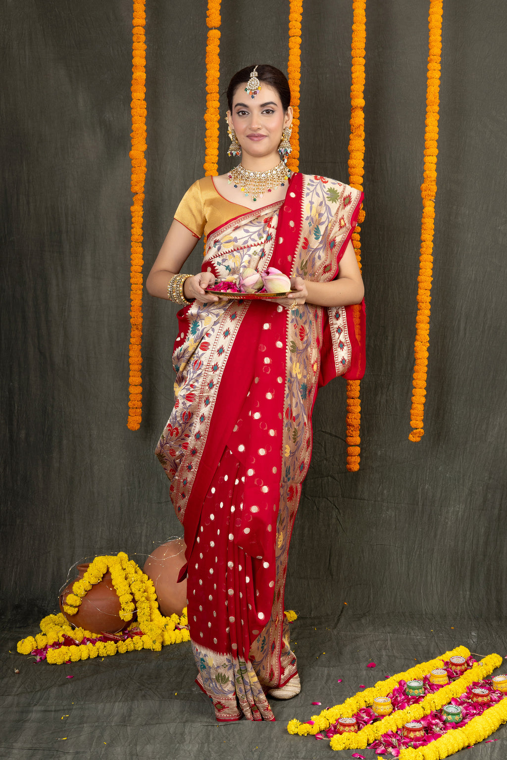 Khaddi Kanika — Silk Georgette Khaddi Embroidery Saree