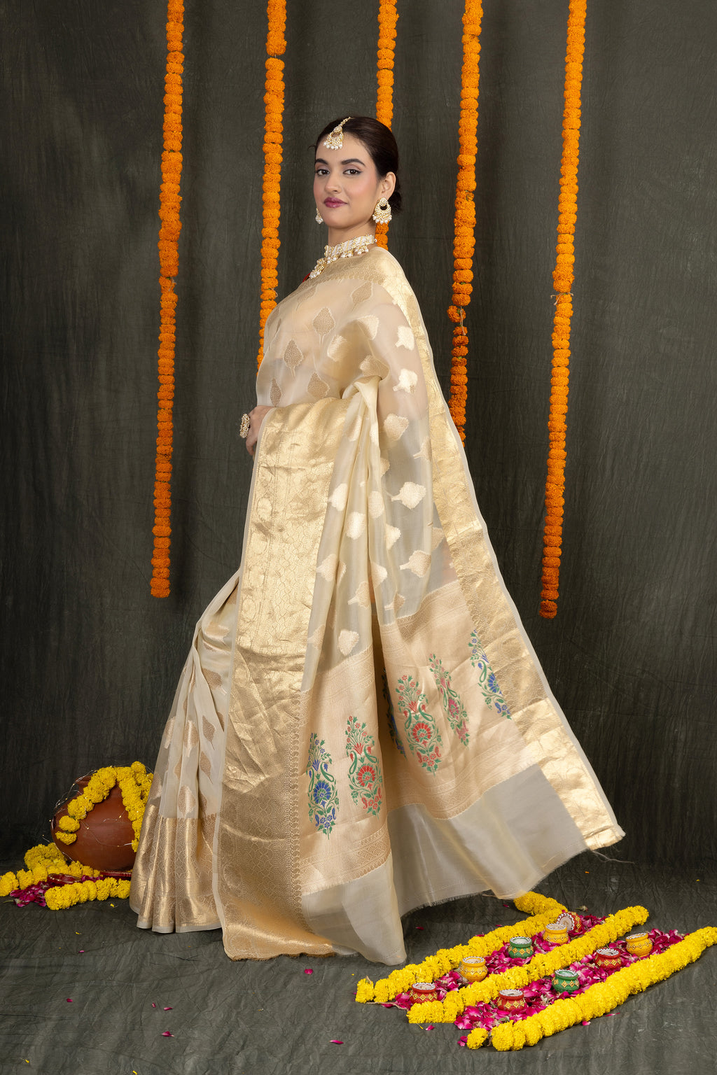 Lachchaa Shringar — Silk Organza Lachchaa Butti Saree