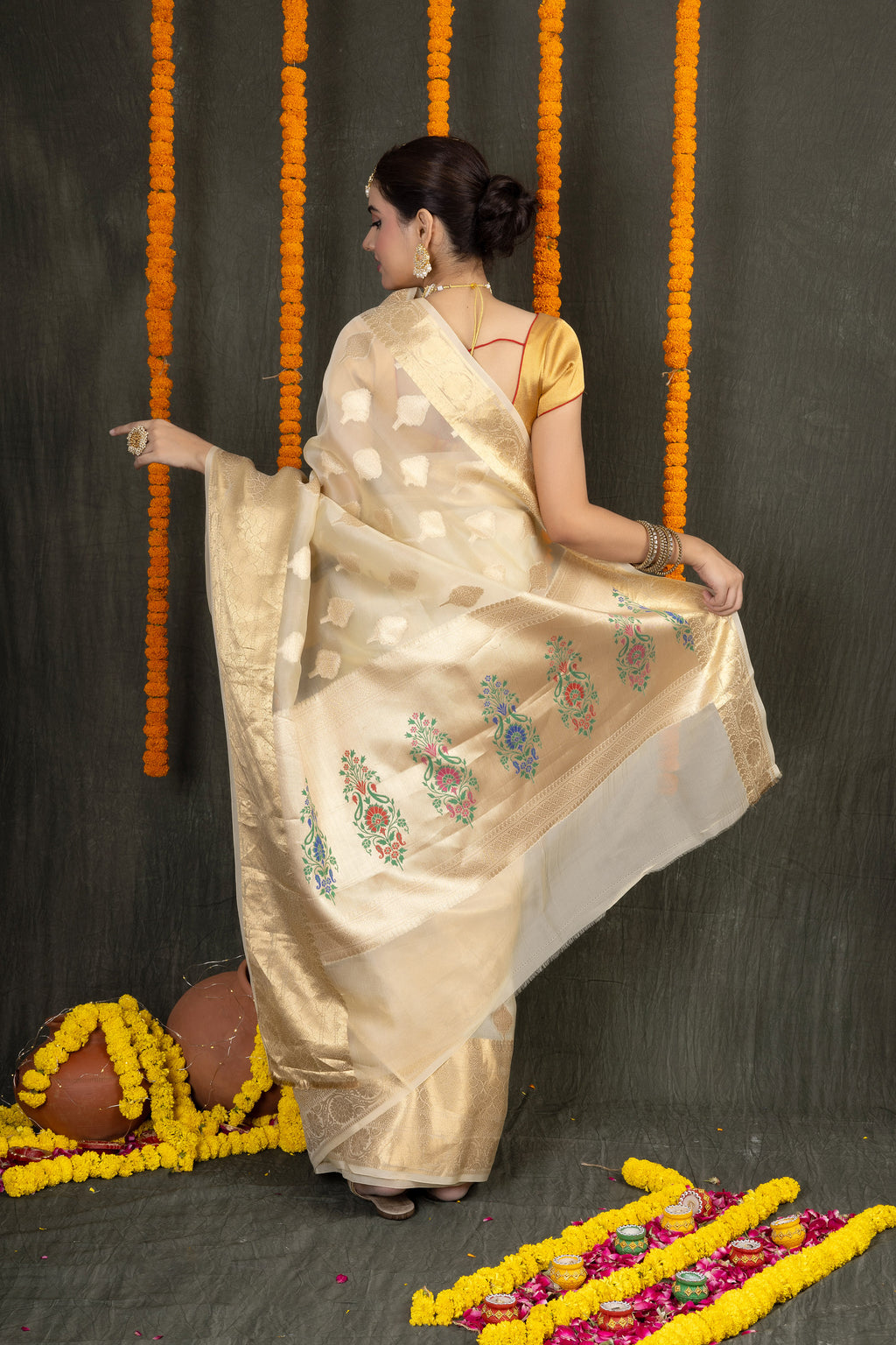 Lachchaa Shringar — Silk Organza Lachchaa Butti Saree