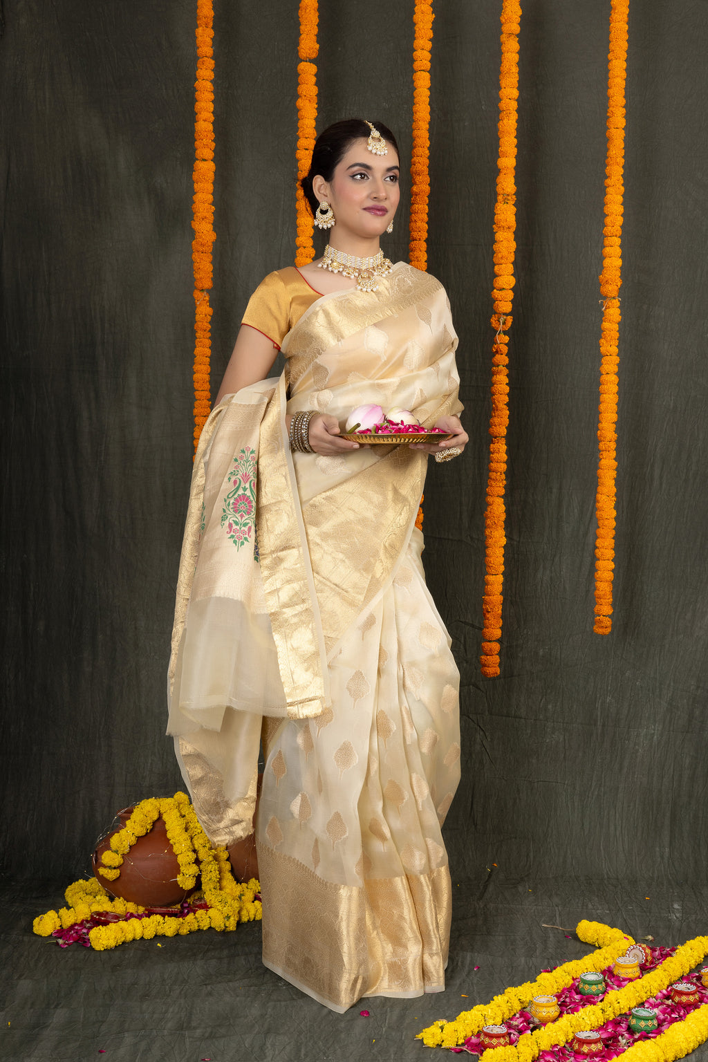Lachchaa Shringar — Silk Organza Lachchaa Butti Saree