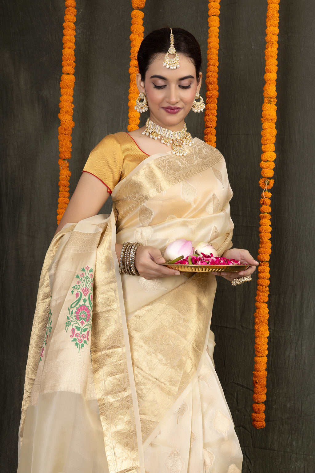 Lachchaa Shringar — Silk Organza Lachchaa Butti Saree