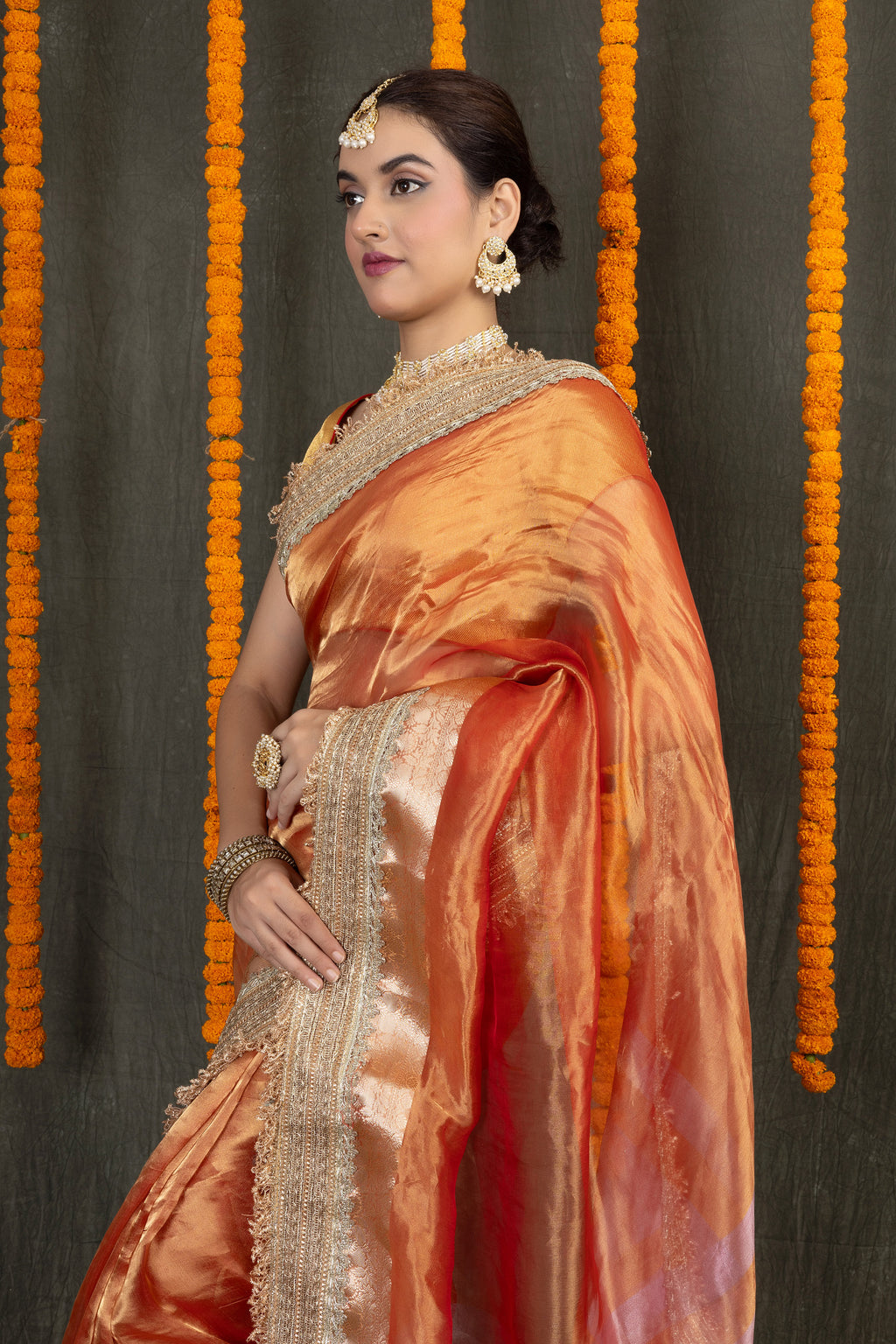 Suhani — Silk Tissue Less Border Saree