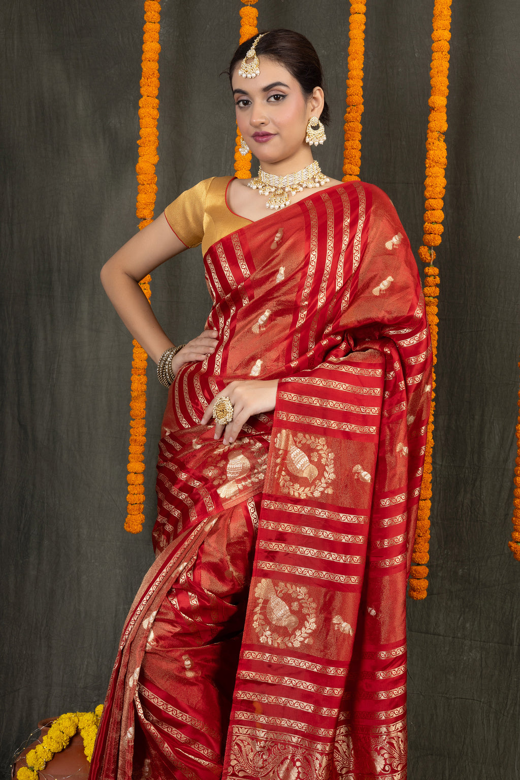 Katan Mohini — Fancy Katan Figure Butti Saree