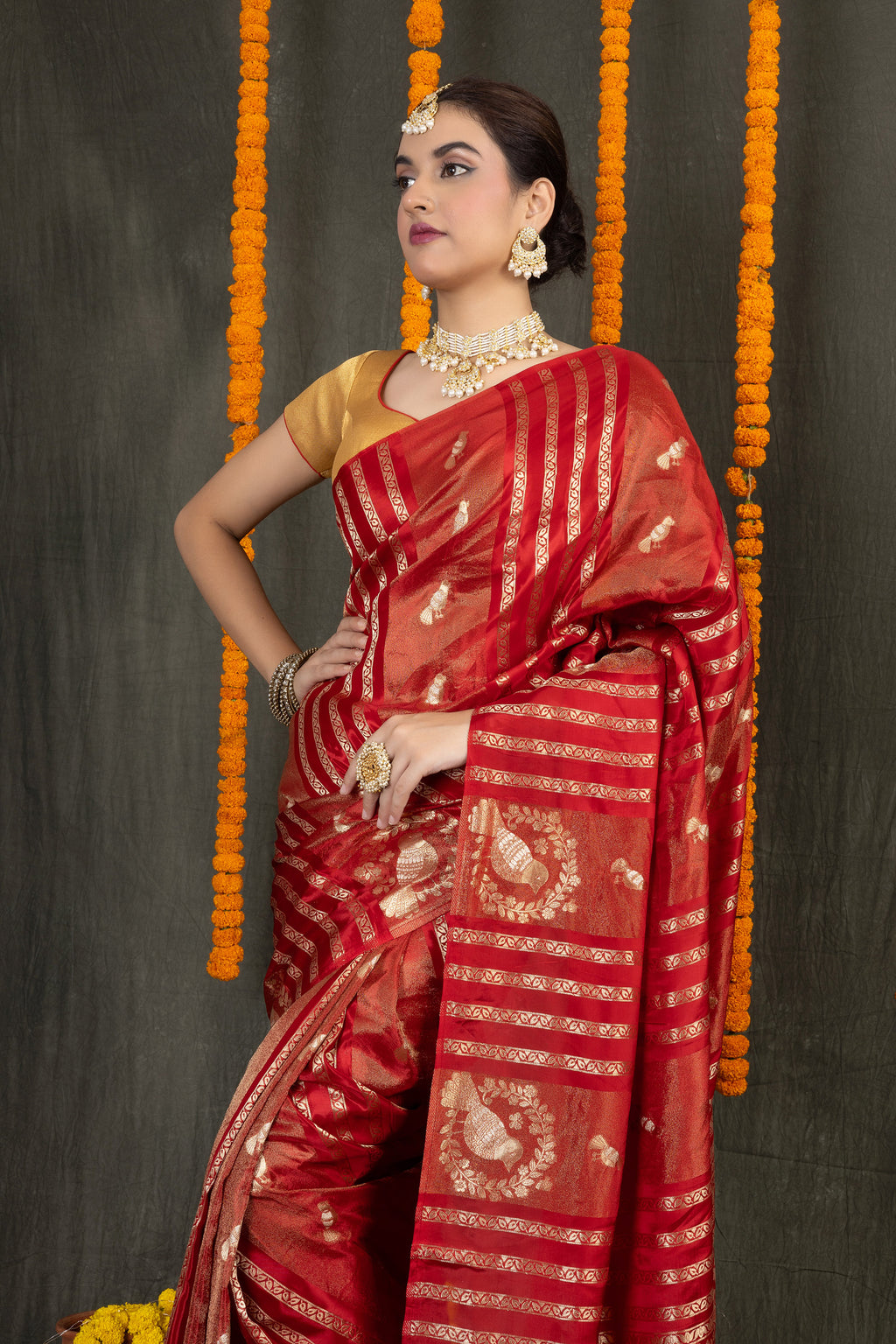 Katan Mohini — Fancy Katan Figure Butti Saree