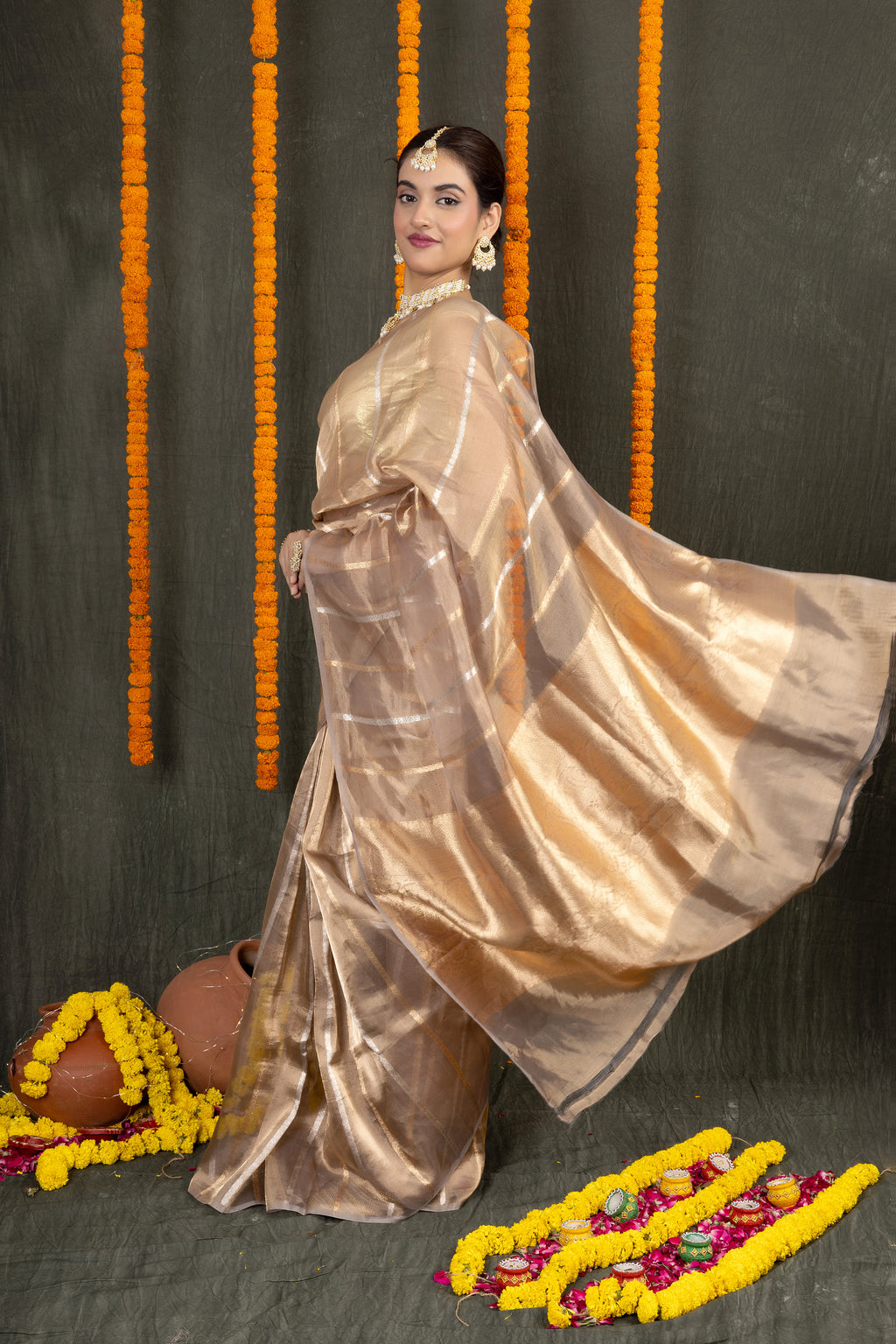 Tissue Vilasini – Silk Tissue Butti Self Saree