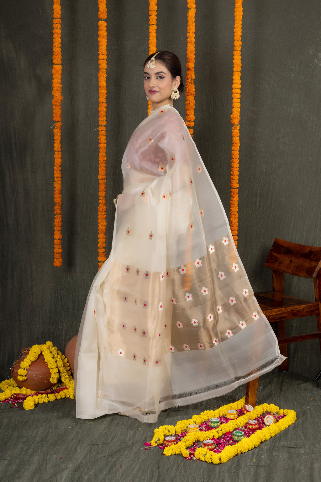 Meena Organza — Silk Organza Meena Butti Saree
