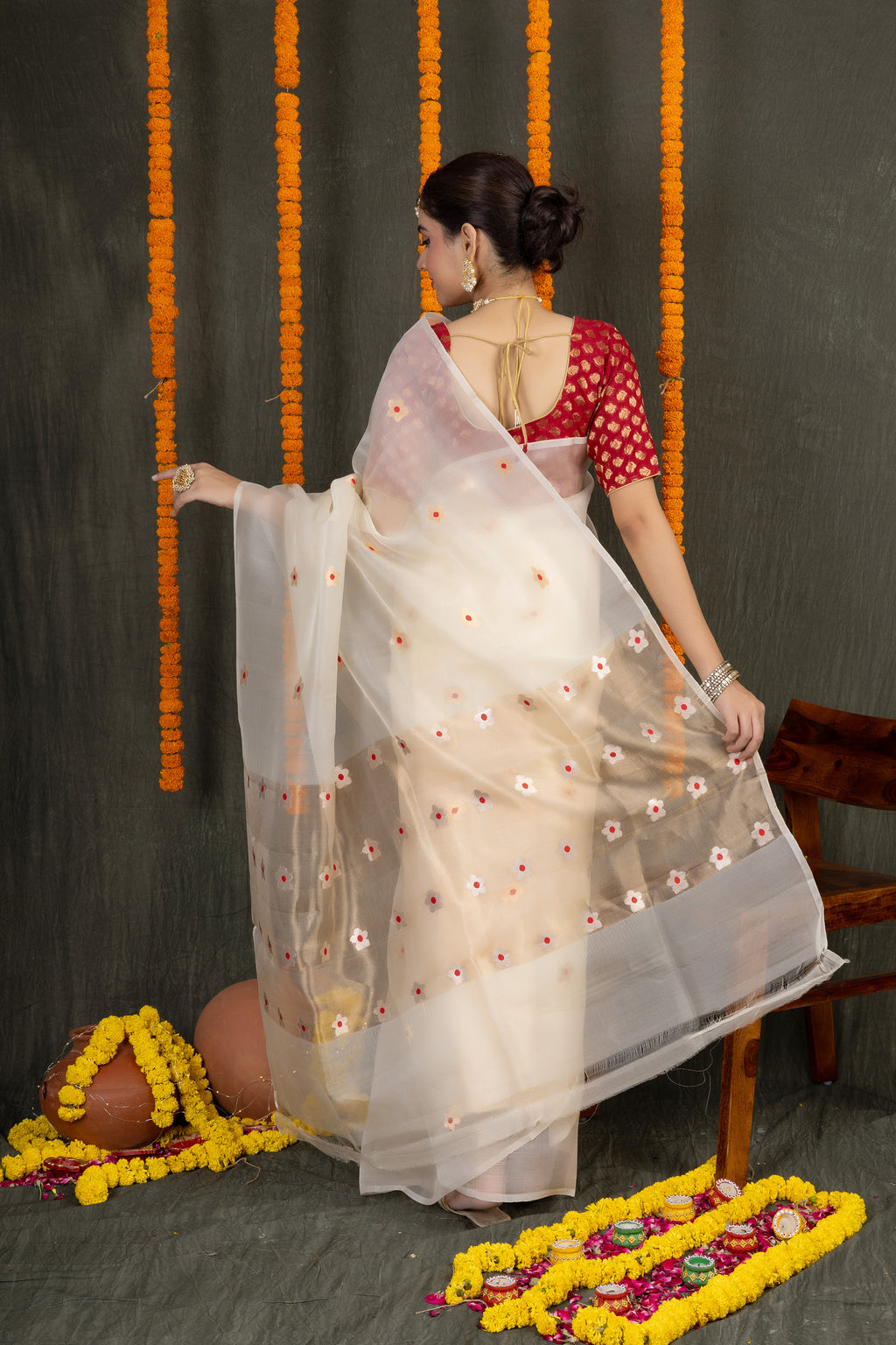 Meena Organza — Silk Organza Meena Butti Saree